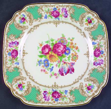 Romance Green Square Salad Plate by Syracuse