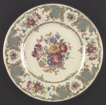 Romance Green Large Dinner Plate