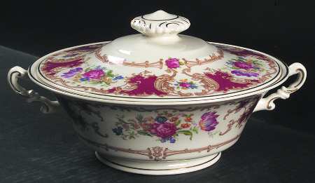 Romance Maroon Round Covered Vegetable