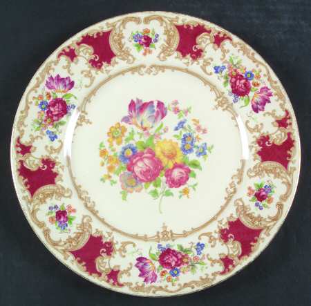 Romance Maroon Large Dinner Plate by Syracuse