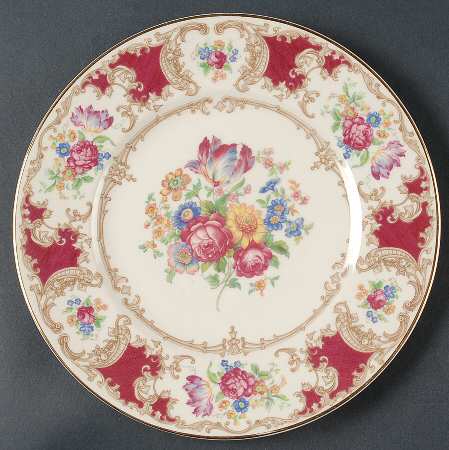 Romance Maroon Luncheon Plate