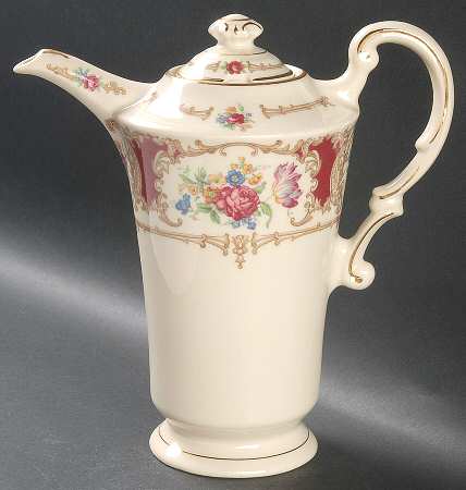 Romance Maroon Coffee Pot & Lid