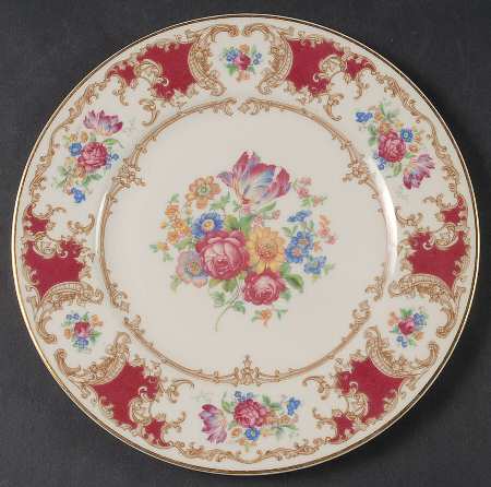 Romance Maroon Salad Plate
