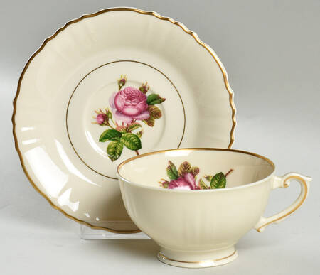 Rosalie Footed Cup & Saucer Set