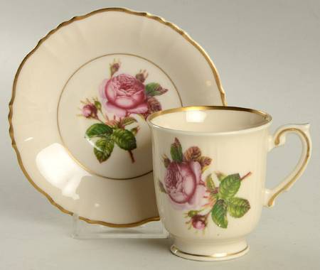 Rosalie Footed Demitasse Cup & Saucer Set