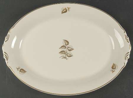 Roseleaf 16" Oval Serving Platter