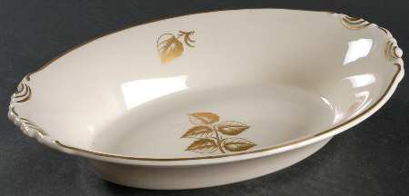 Roseleaf 10" Oval Vegetable Bowl