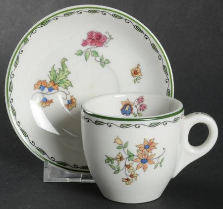 Roslyn Flat Demitasse Cup & Saucer Set