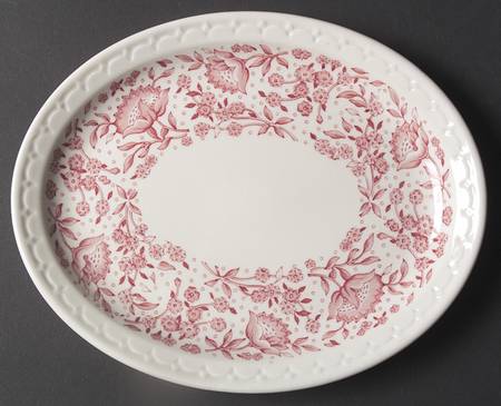 Roxbury-Red (No Trim) 9" Oval Serving Platter