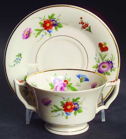 Selma Footed Bouillon Cup & Saucer