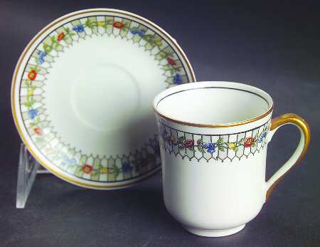 Somerset Flat Demitasse Cup & Saucer Set