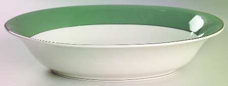 Splendor (Platinum Trim) 10" Oval Vegetable Bowl