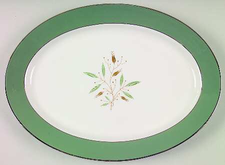 Splendor (Platinum Trim) 12" Oval Serving Platter