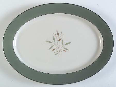 Splendor (Platinum Trim) 14" Oval Serving Platter