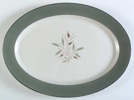 Splendor (Platinum Trim) 16" Oval Serving Platter