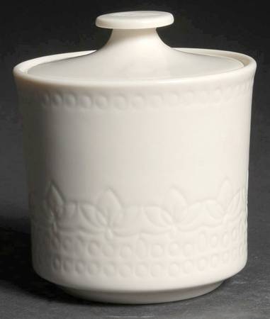 Surf White Sugar Bowl & Lid
