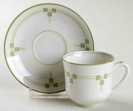 Tudor Rose Flat Demitasse Cup & Saucer Set
