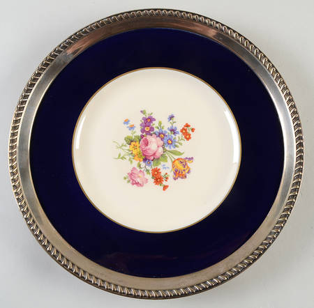 SY63 Sterling Rim Dinner Plate