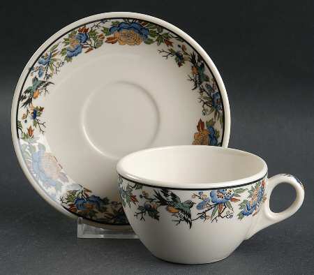 Tapestry Flat Cup & Saucer Set