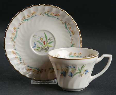 Temple Bells Flat Cup & Saucer Set