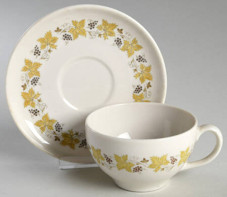 Vintage Flat Cup & Saucer Set