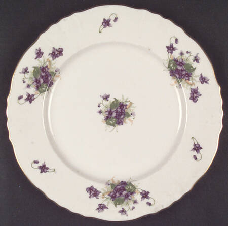 Violets Large Dinner Plate