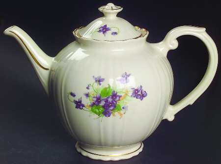 Violets Teapot & Lid