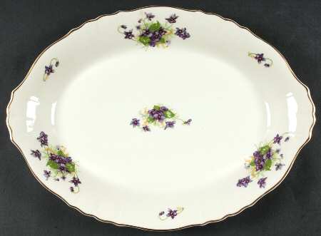 Violets 16" Oval Serving Platter