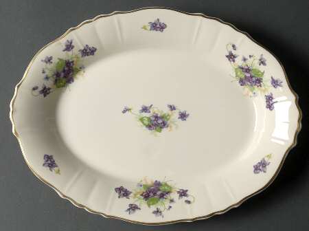 Violets 12" Oval Serving Platter