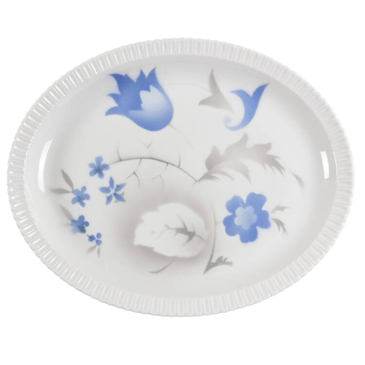 Vogue Blue 13" Oval Serving Platter