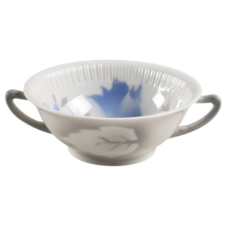 Vogue Blue Footed Cream Soup Bowl
