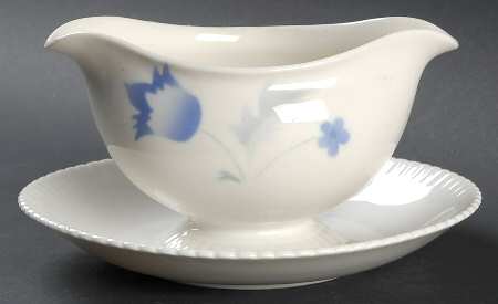 Vogue Blue Gravy Boat with Attached Underplate