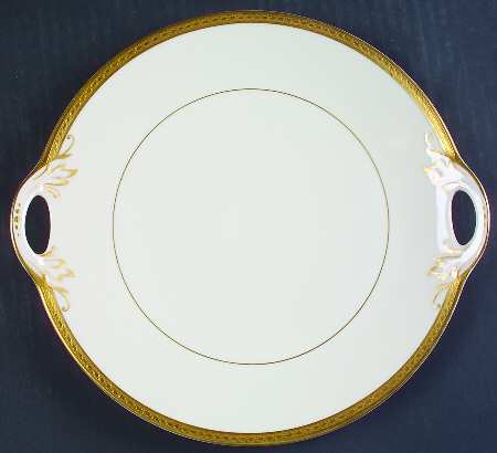 Wayne (No Color Band) Handled Cake Plate