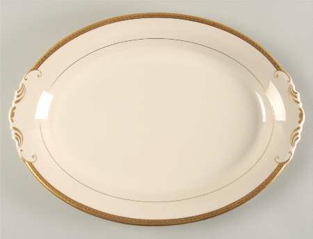 Wayne (No Color Band) 16" Oval Serving Platter