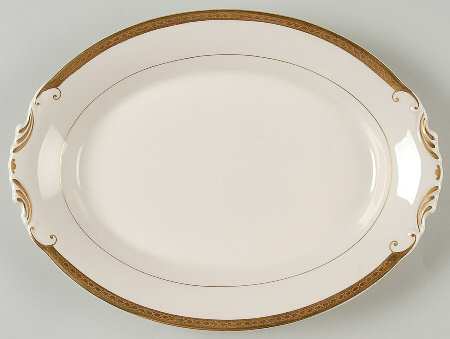 Wayne (No Color Band) 12" Oval Serving Platter