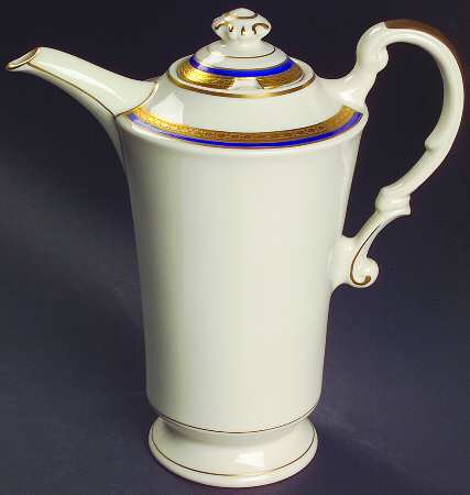 Wayne Blue (Fine China) Coffee Pot & Lid