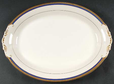Wayne Blue (Fine China) 16" Oval Serving Platter