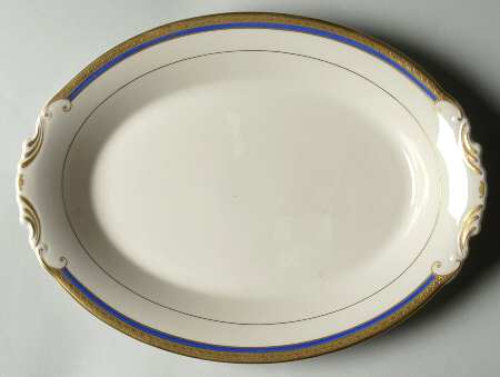 Wayne Blue (Fine China) 12" Oval Serving Platter