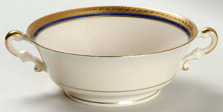 Wayne Blue (Fine China) Footed Cream Soup Bowl