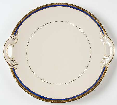 Wayne Blue (Fine China) Handled Cake Plate