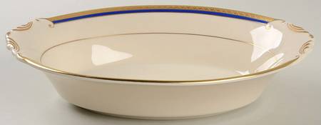 Wayne Blue (Fine China) 10" Oval Vegetable Bowl