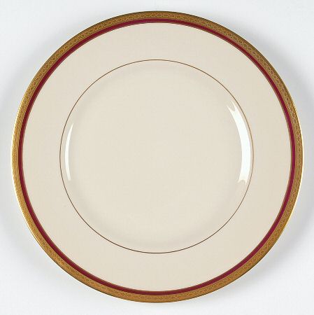 Wayne Maroon Large Dinner Plate