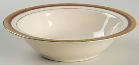 Wayne Maroon Rim Cereal Bowl