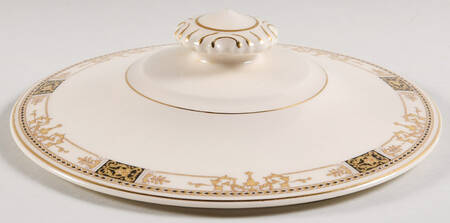 Webster (Old Ivory, Gold Trim) Lid for Round Vegetable