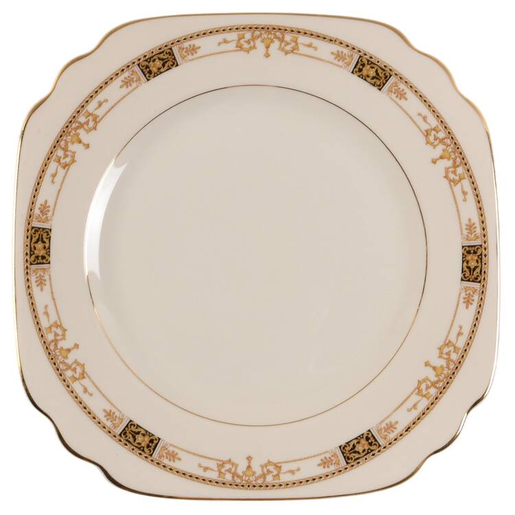 Webster (Old Ivory, Gold Trim) Square Salad Plate