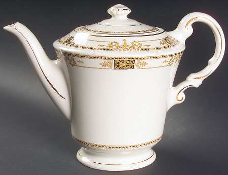 Webster (Old Ivory, Gold Trim) Teapot & Lid