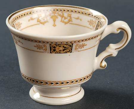 Webster (Old Ivory, Gold Trim) Footed Demitasse Cup