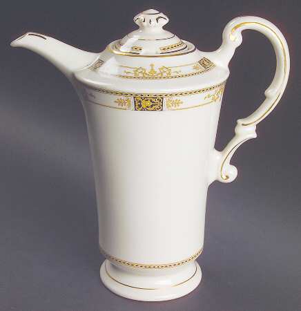 Webster (Old Ivory, Gold Trim) Coffee Pot & Lid