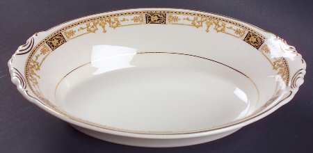 Webster (Old Ivory, Gold Trim) 10" Oval Vegetable Bowl