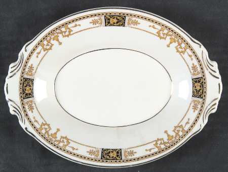 Webster (Old Ivory, Gold Trim) Relish/Gravy Underplate